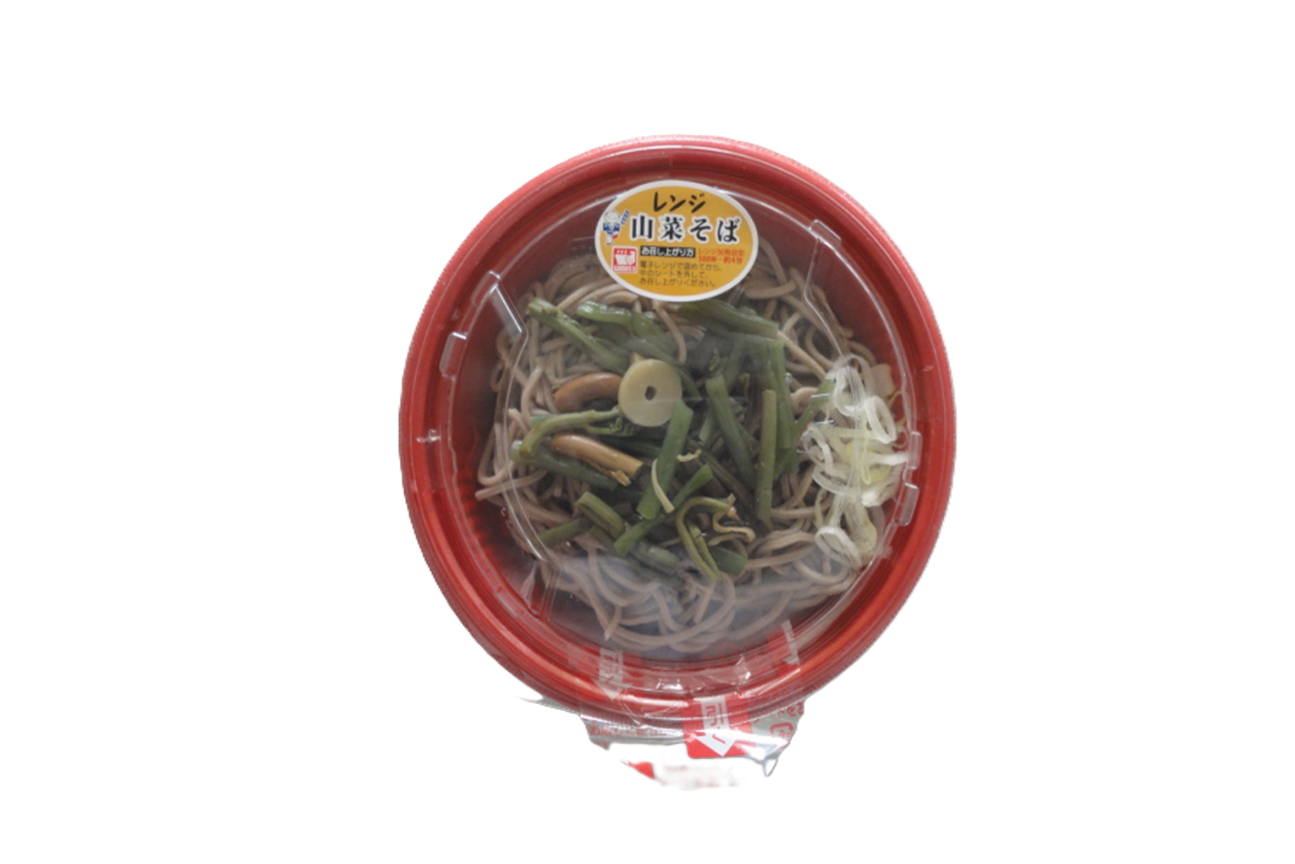 レンジ山菜そば